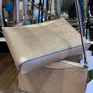 Kate Spade glitter fabric crossbody